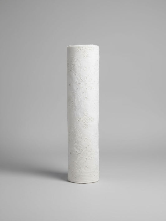 Kora dyeable Schiffli Embrooidered Fabric