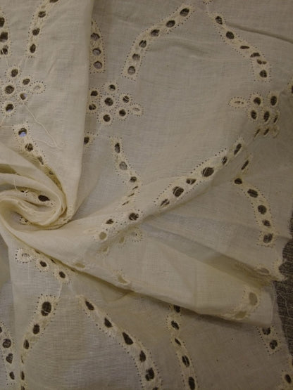 Petal flower Schiffli Embroidered Fabric