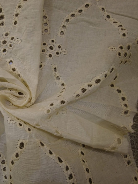 Petal flower Schiffli Embrooidered Fabric