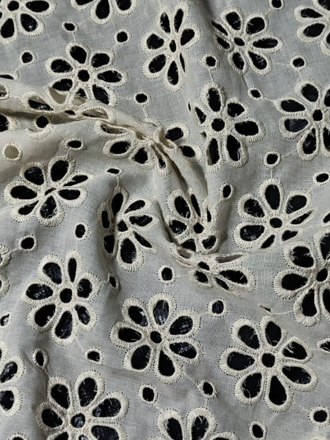 Jasmine kora Schiffli Embrooidered Fabric