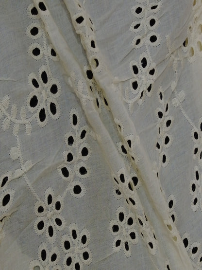 Lily Flower Schiffli Embroidery Pattern Fabric