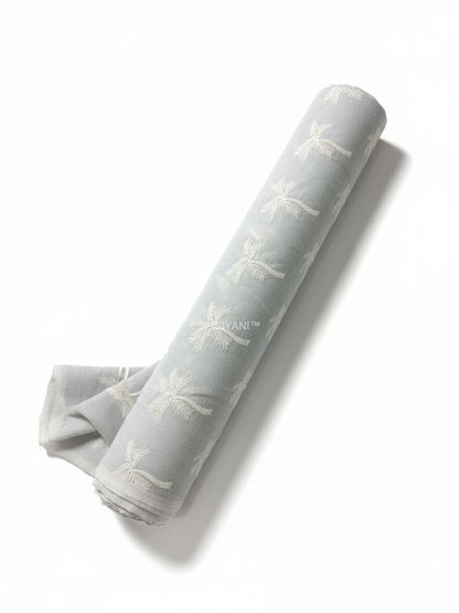 Coconut tree Schiffli Embroidery Pattern Fabric