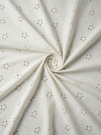 Vintage Floral Hakoba Embroidered Cotton Fabric