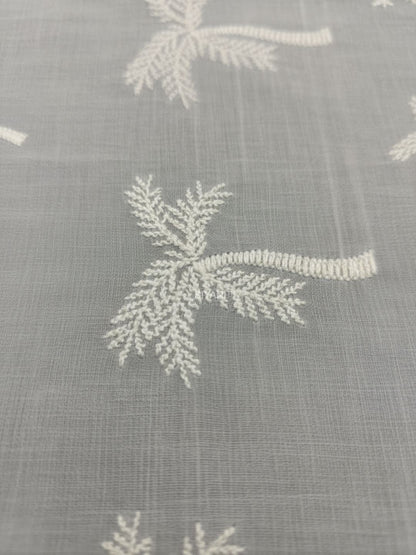 Coconut tree Schiffli Embroidery Pattern Fabric