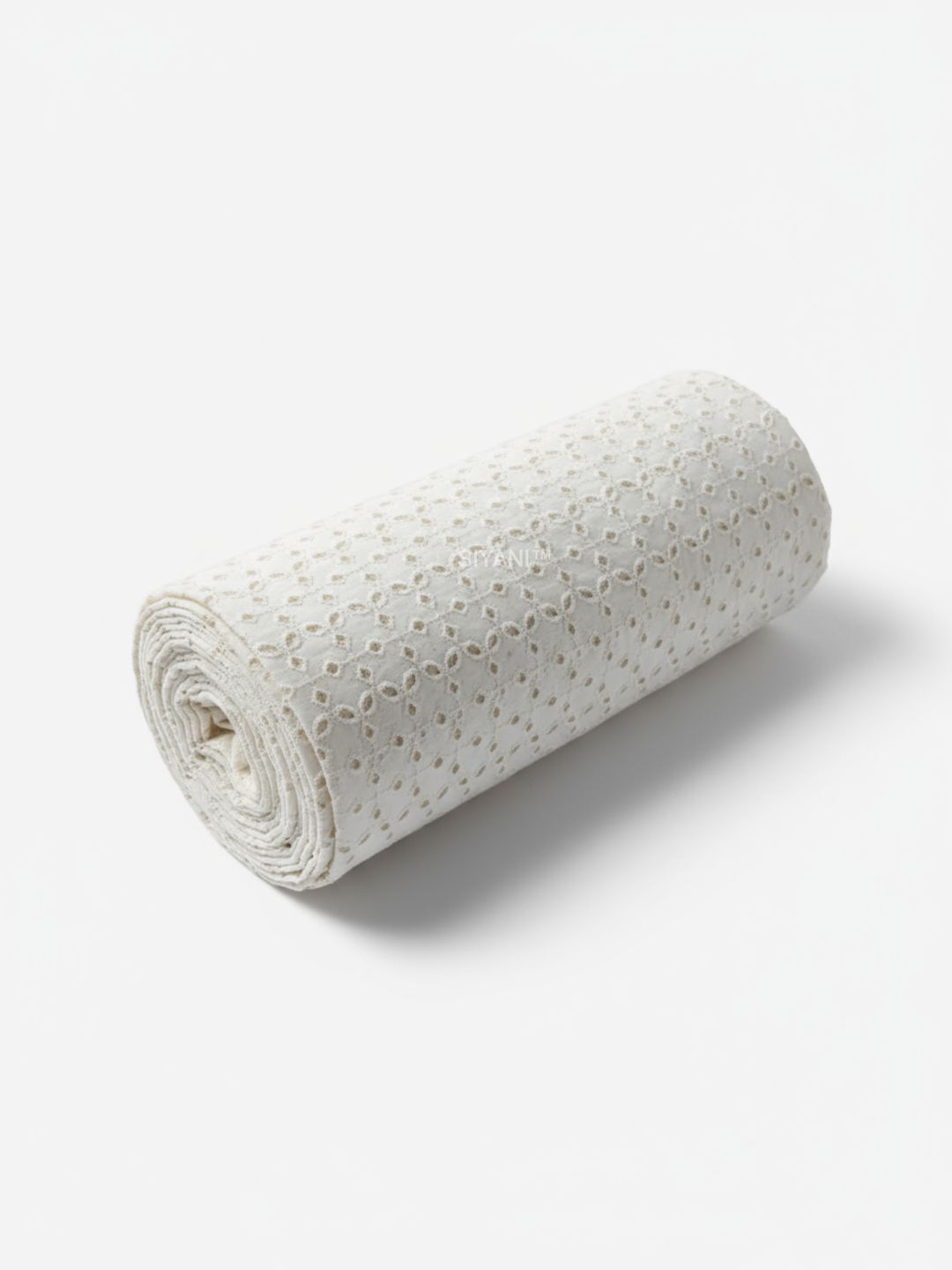 Kora cut work embroidered fabric