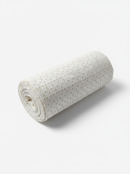 Kora cut work embroidered fabric