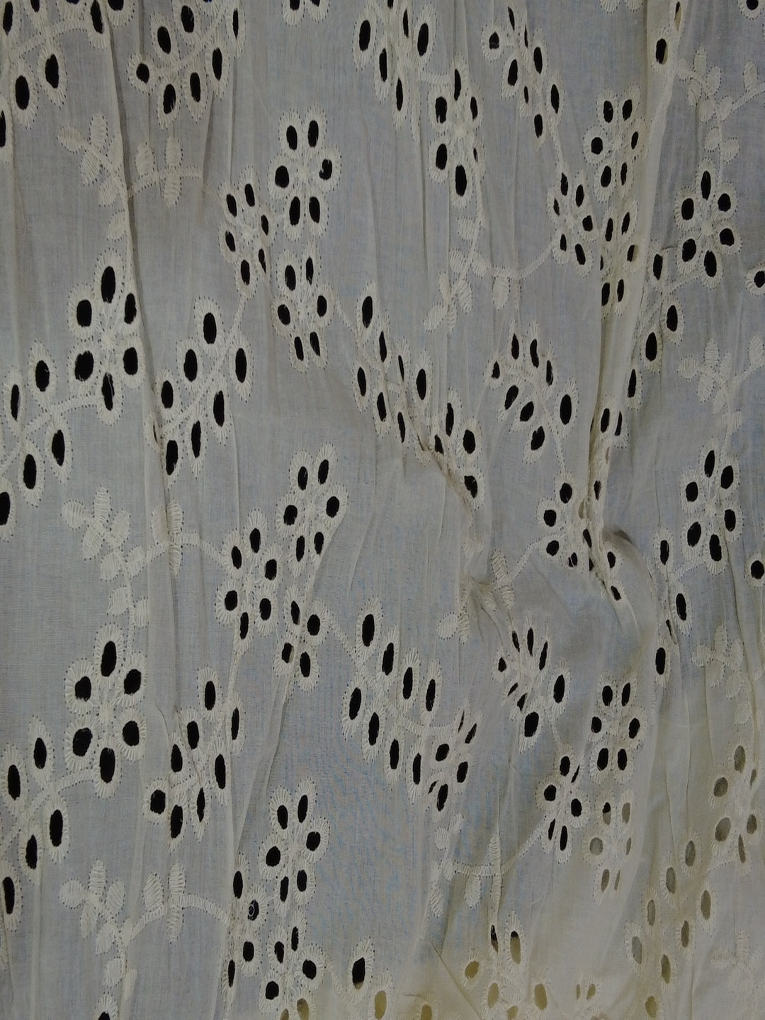 Lily Flower Schiffli Embroidery Pattern Fabric