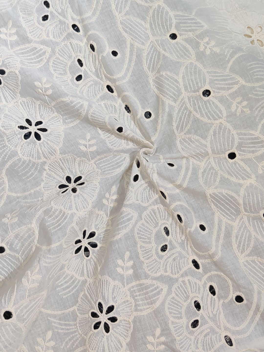 Kora Rafflesia Schiffli Embrooidered Fabric