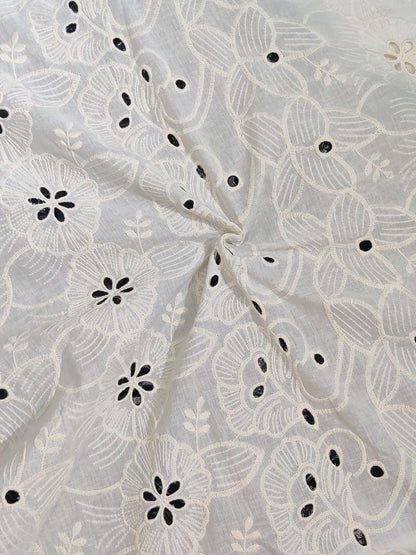 Kora Rafflesia Schiffli Embrooidered Fabric