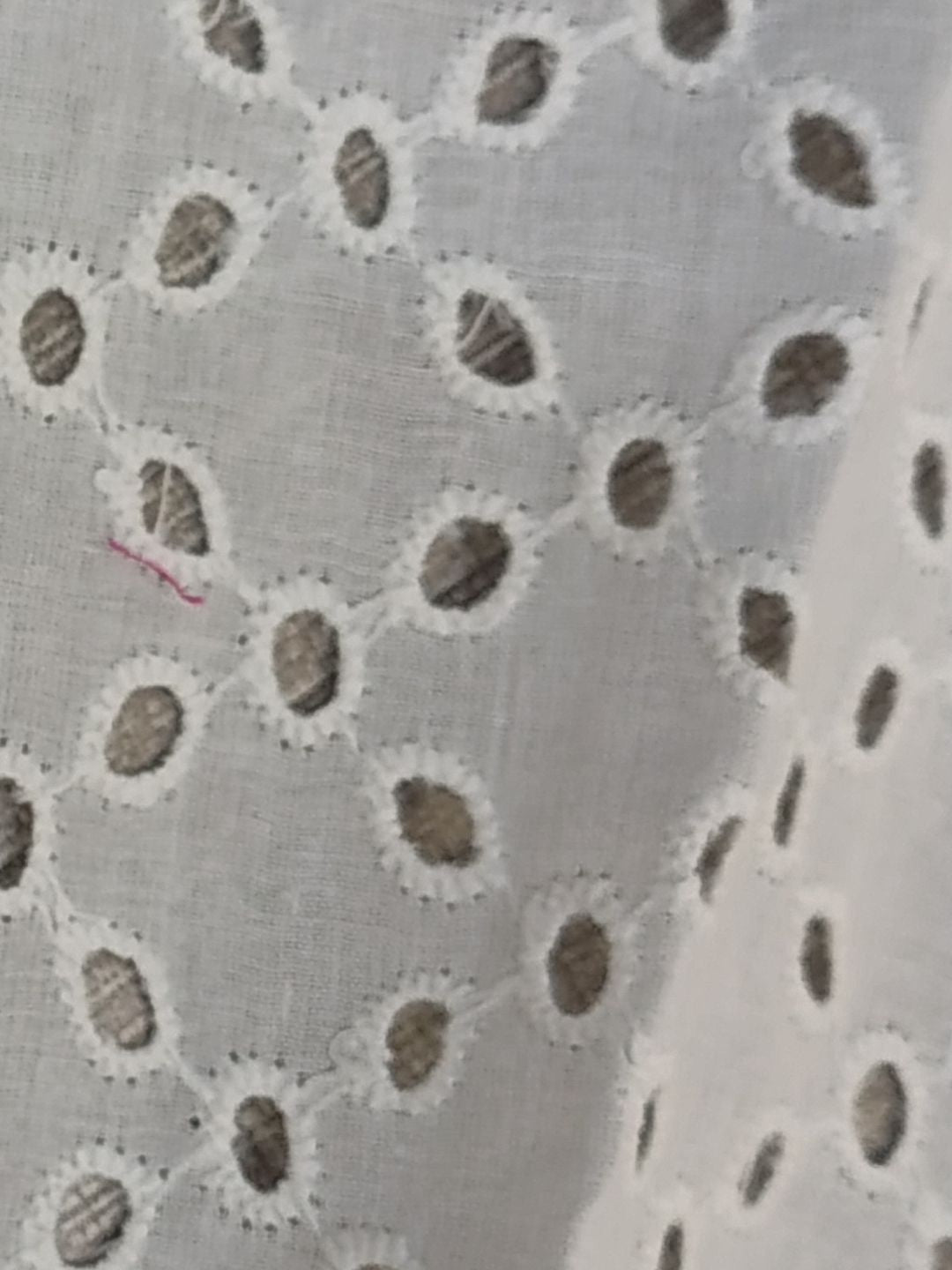 Pansy white Schiffli Embrooidered Fabric