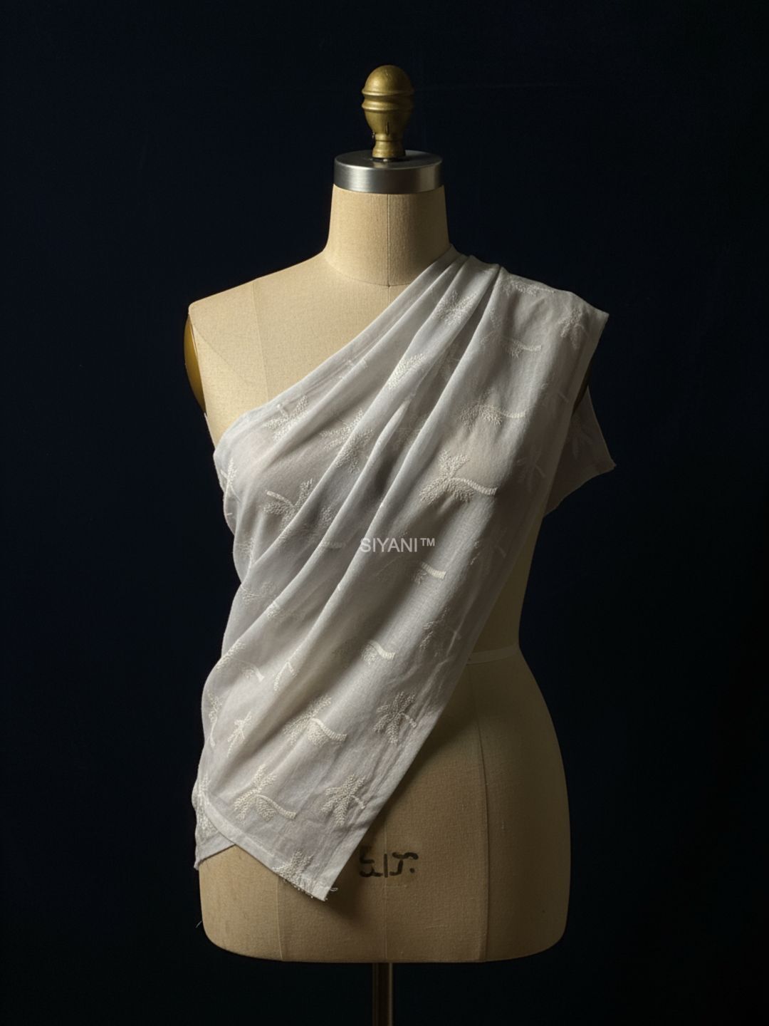 Coconut tree Schiffli Embroidery Pattern Fabric