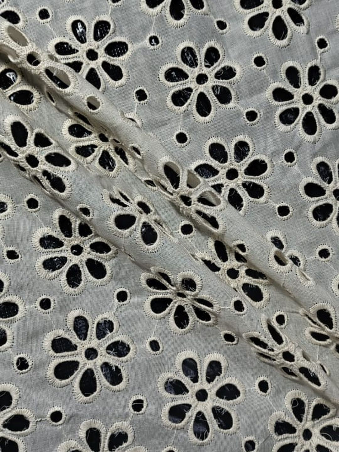 Jasmine kora Schiffli Embrooidered Fabric