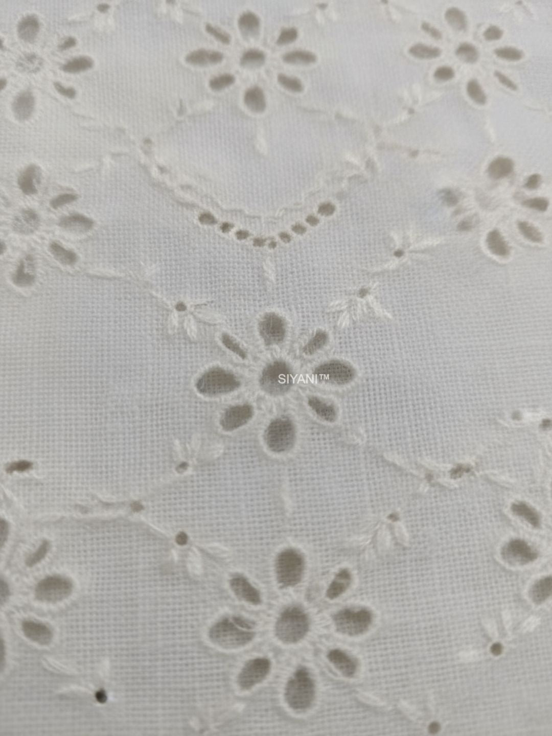 Mini Daisy Cutwork Schiffli Fabric