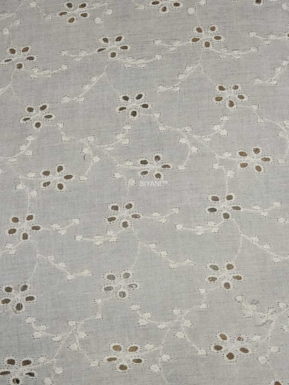 Vintage Floral Hakoba Embroidered Cotton Fabric