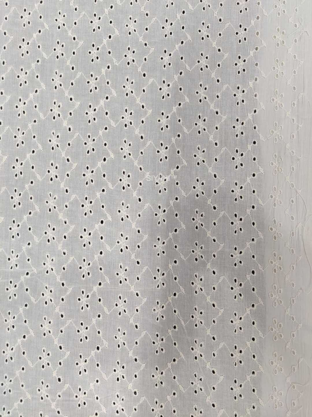 Mini Floral Eyelet Schiffli Embroidered fabric