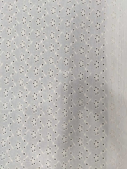 Mini Floral Eyelet Schiffli Embroidered fabric