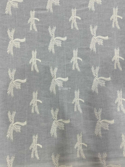 Coconut tree Schiffli Embroidery Pattern Fabric
