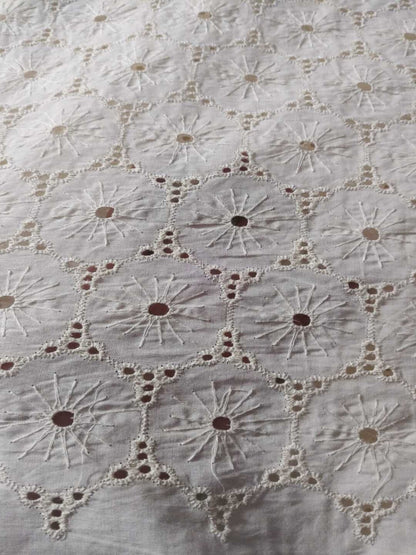 Floral pattern Schiffli Embroidered Fabric