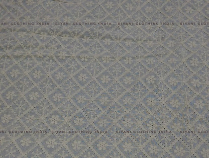 Kora Cotton Square Floral Schiffli