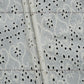 Kora Cotton Dyeable Allover Cutwork Chikankari Embroidered Fabric