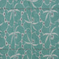 Teal Green Floral Cutwork Chikan Embroidered Fabric