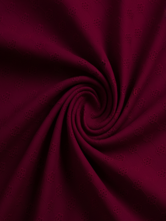 Rani pink floral schiffli embroidered fabric (Copy)