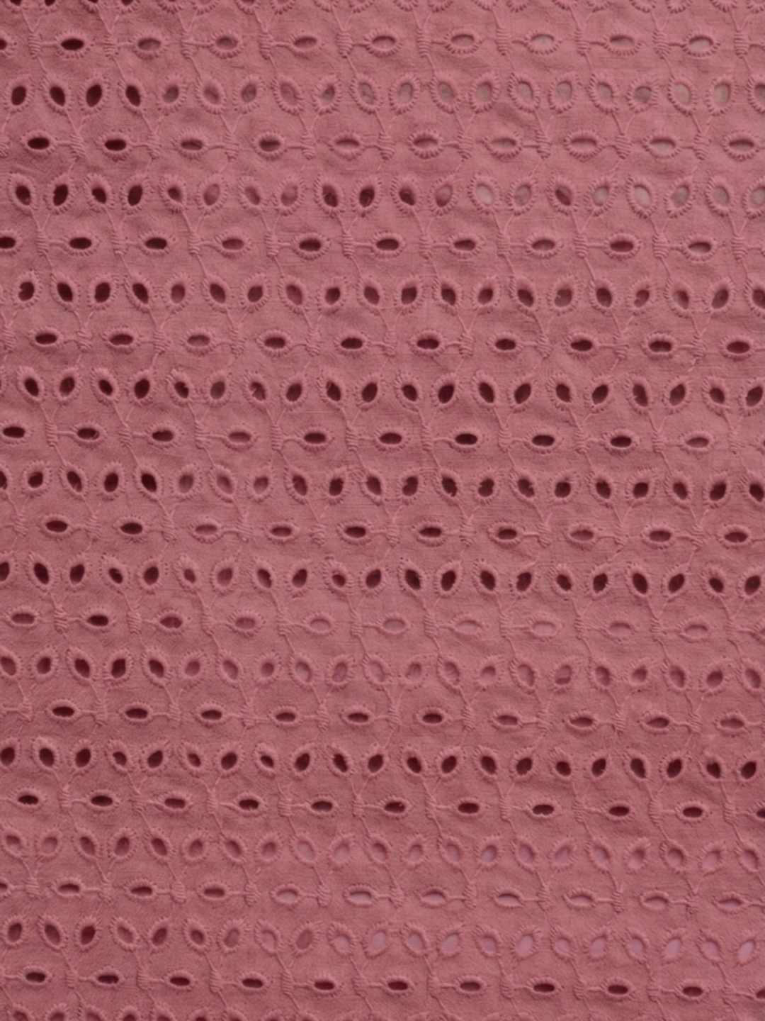 Onion Pink six hole schiffli embroidered fabric
