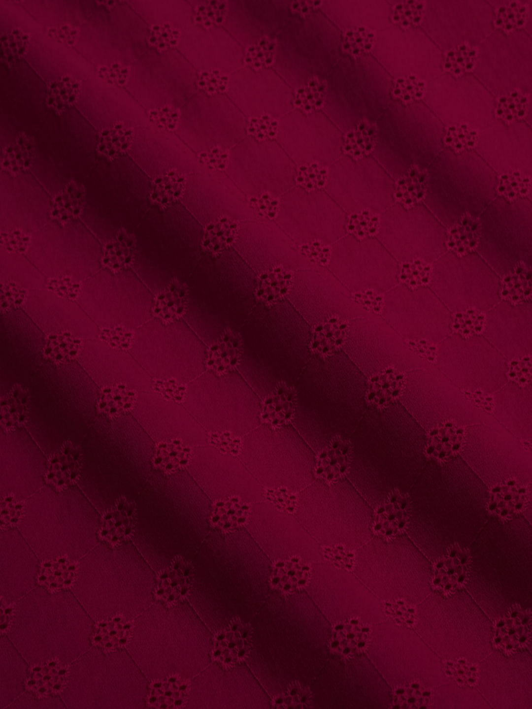 Rani pink floral schiffli embroidered fabric (Copy)