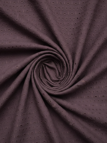 Pyaji six hole schiffli embroidered fabric