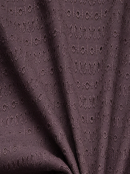 Pyaji six hole schiffli embroidered fabric