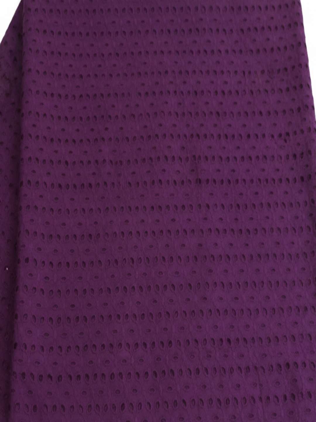 Wine six hole schiffli embroidered fabric