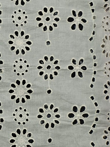 3 Line Design Schiffli Embrooidered Fabric