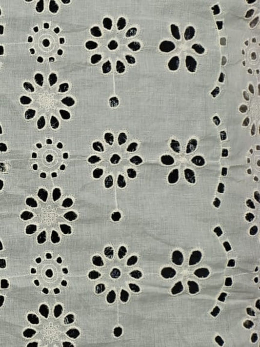 3 Line Design Schiffli Embrooidered Fabric