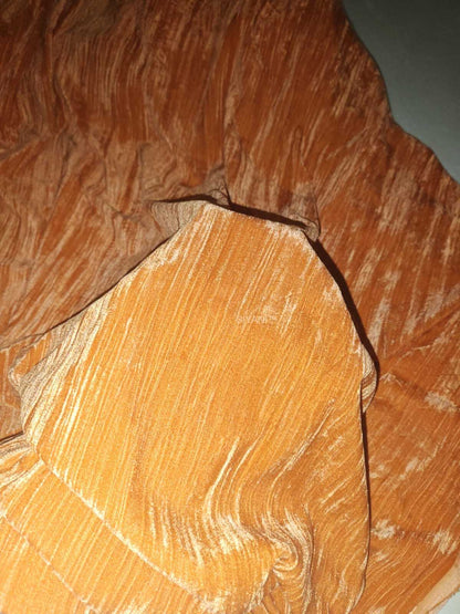 Orange crush velvet fabric