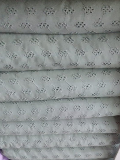 Gray floral schiffli embroidered fabric (Copy)