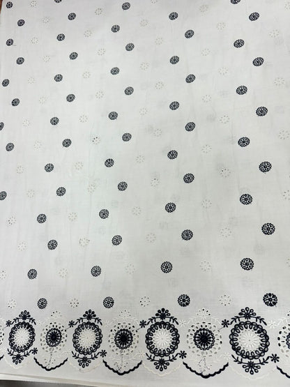Daman schiffli embroidered fabric