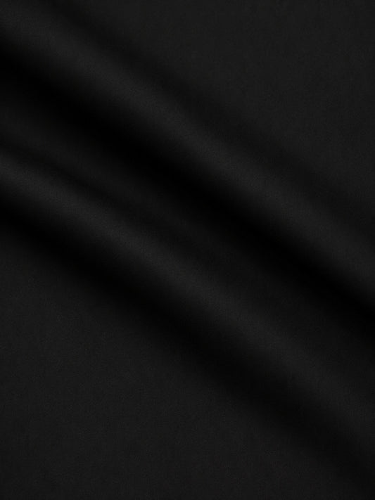Black Cotton Poplin Lycra Fabric