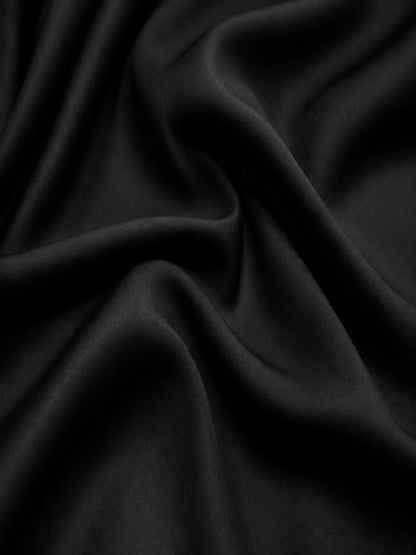 Black Cotton Poplin Lycra Fabric