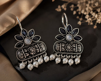 Shivora Floral Oxidised Earrings