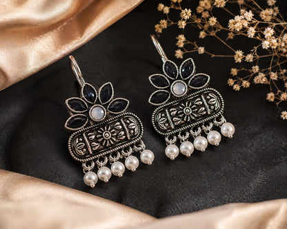 Shivora Floral Oxidised Earrings