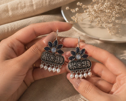 Shivora Floral Oxidised Earrings