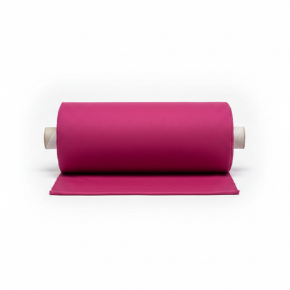 Rani rayon slub lycra fabric thaan bolt roll with unrolled section showing texture