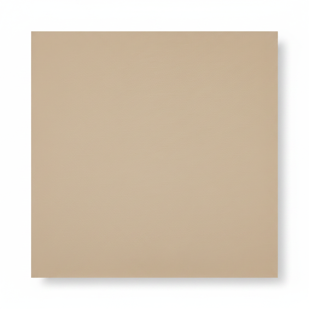 Beige jam cotton fabric laid completely flat showing full piece and ribbed twill texture