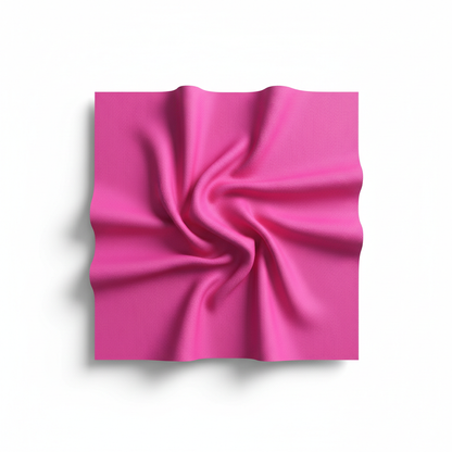 Hot pink jam cotton fabric in elegant diagonal twill fold hero shot showing natural drape