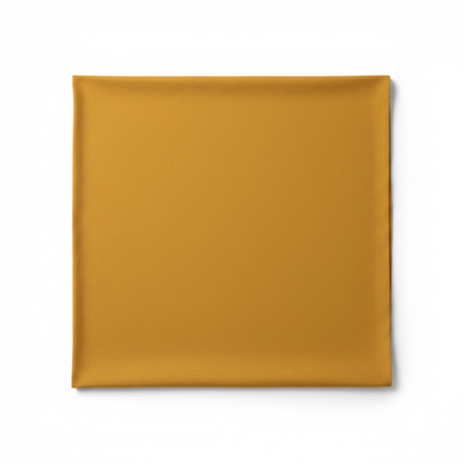 Wild mustard cotton poplin lycra fabric flat lay showing smooth fine weave texture