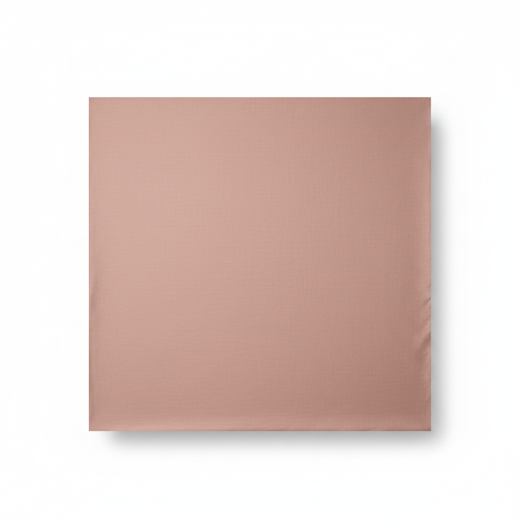 Rose gold cotton poplin lycra fabric flat lay showing smooth fine weave texture
