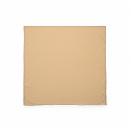 True beige cotton poplin lycra fabric flat lay showing smooth fine weave texture