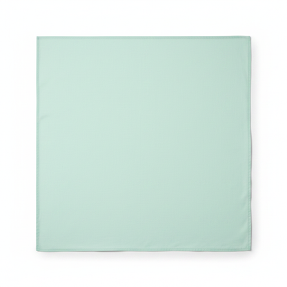 Mint green cotton poplin lycra fabric flat lay showing smooth fine weave texture