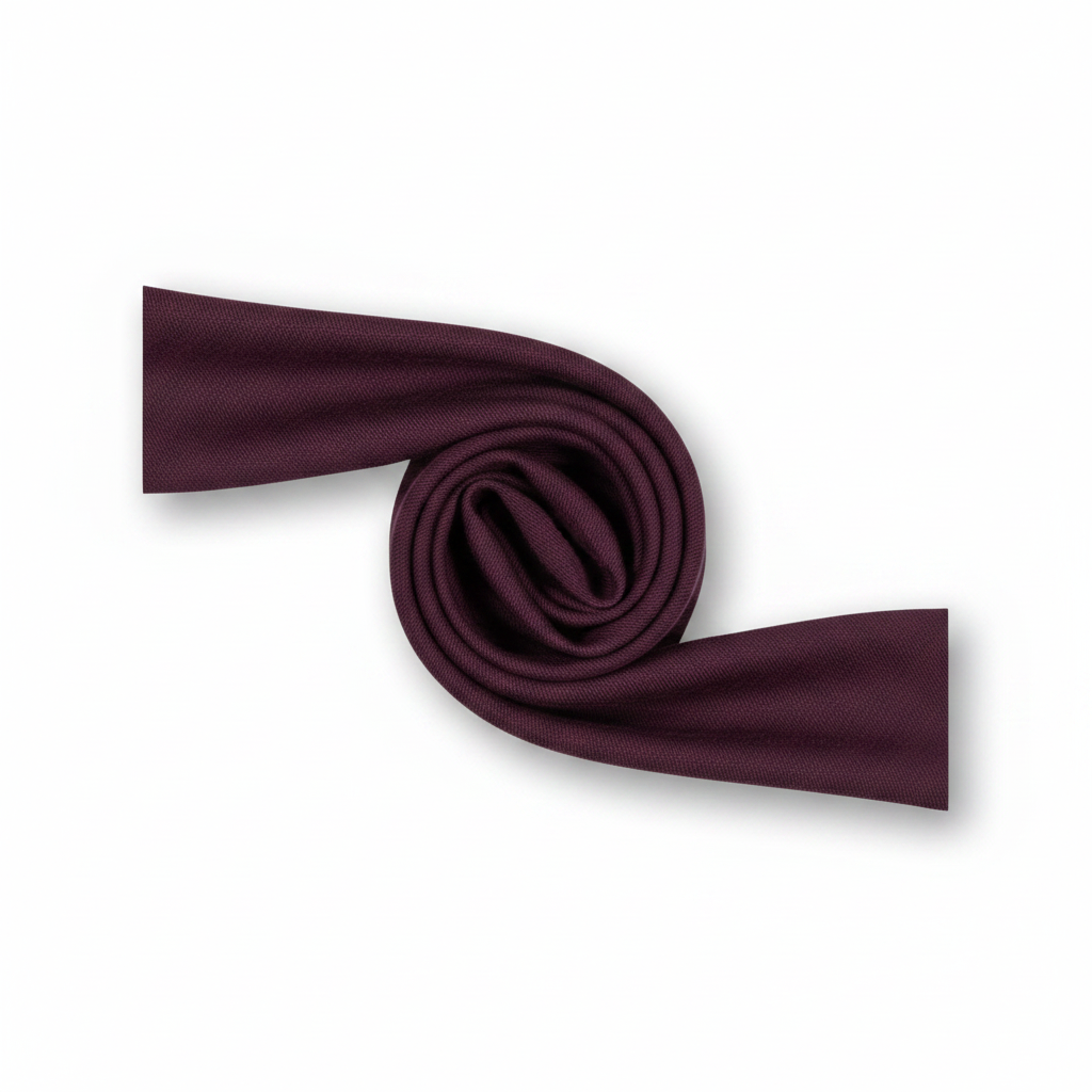 Wine jam cotton fabric in elegant diagonal twill fold hero shot showing natural drape