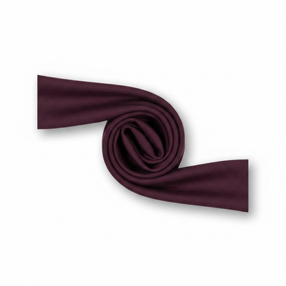 Wine jam cotton fabric in elegant diagonal twill fold hero shot showing natural drape